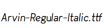 Arvin-Regular-Italic Arvin-Regular-Italic