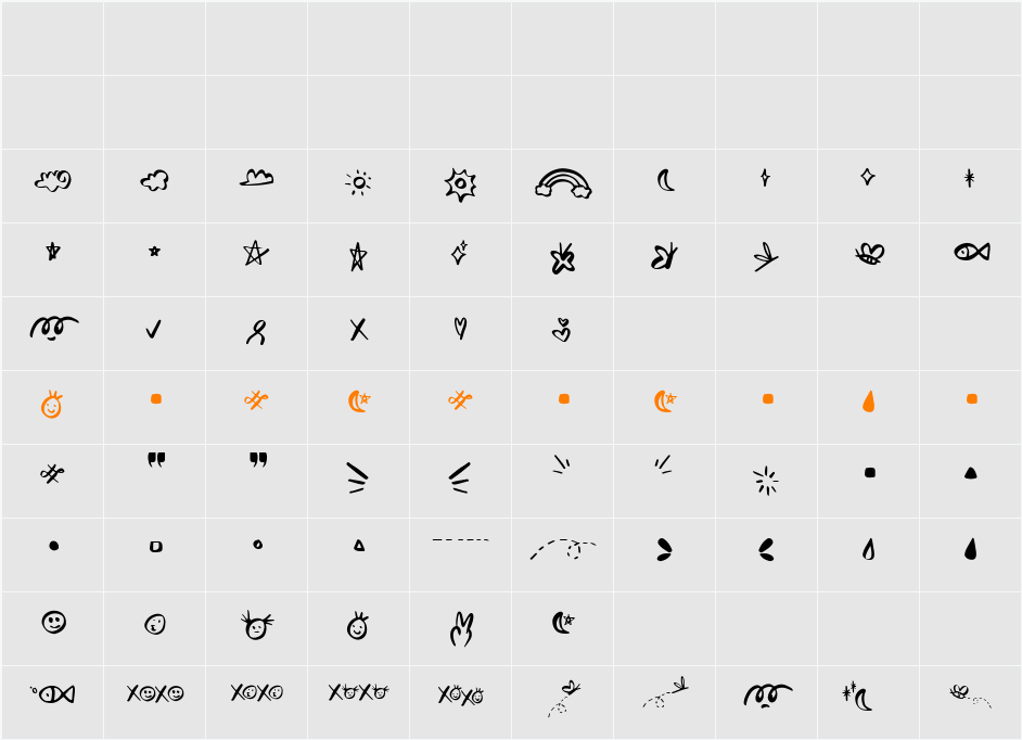 Fairyfine Doodle  字符映射表