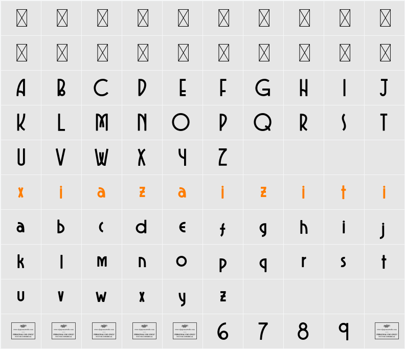 Cosmic Space 字符映射表