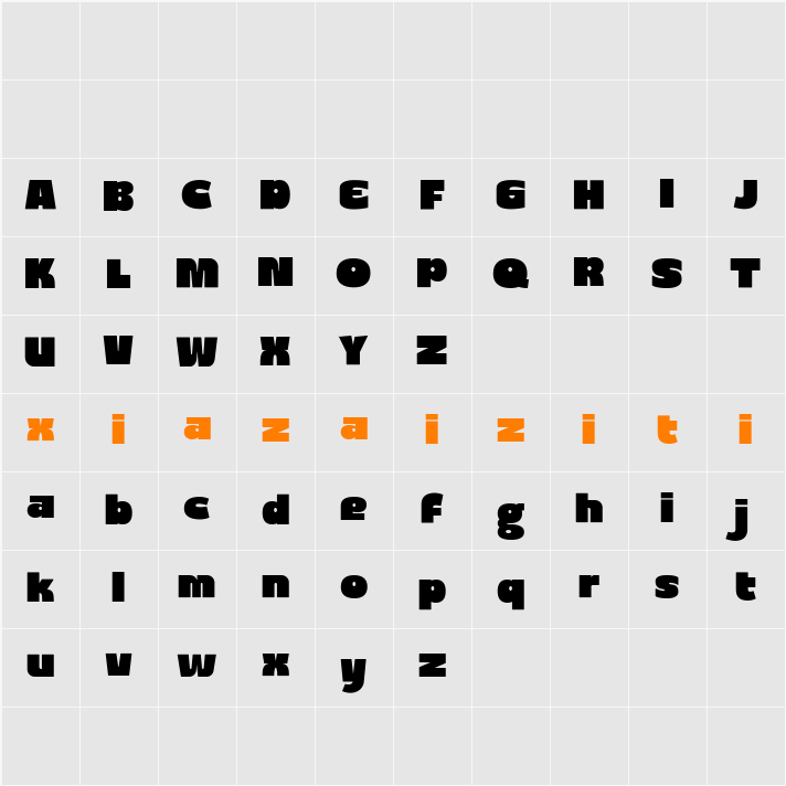 Retro Mango DEMO ExtBd 字符映射表