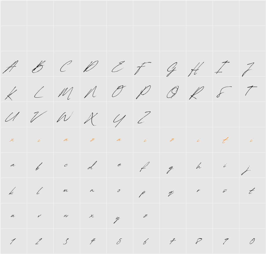 Revive 80 Signature 字符映射表