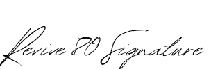 Revive 80 Signature 字体预览图