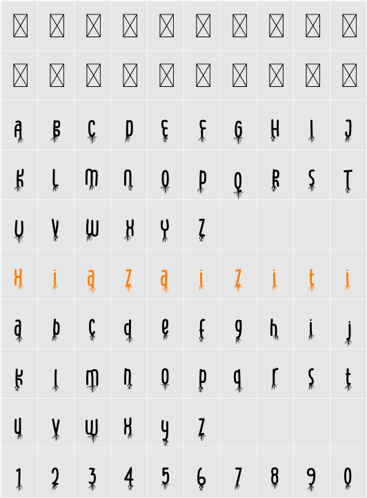 World Madly Root 字符映射表