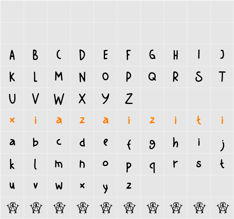 WS Handritn Demo 字符映射表