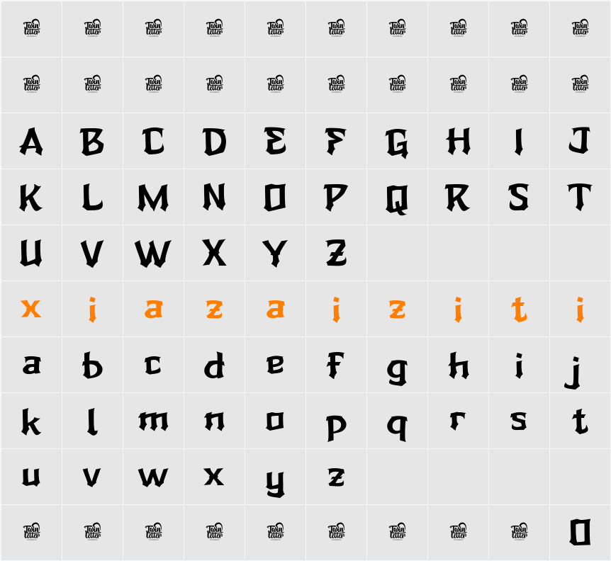 ZIERUK Trial 字符映射表