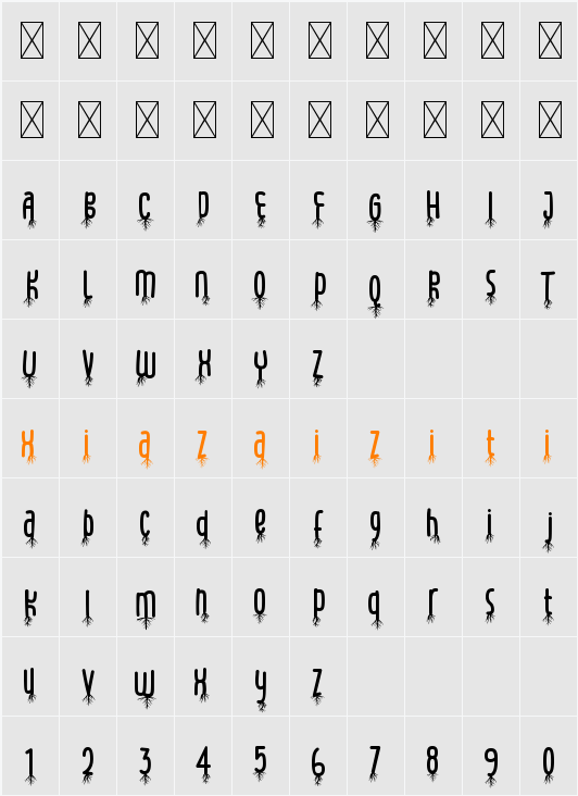 World Madly Root 字符映射表