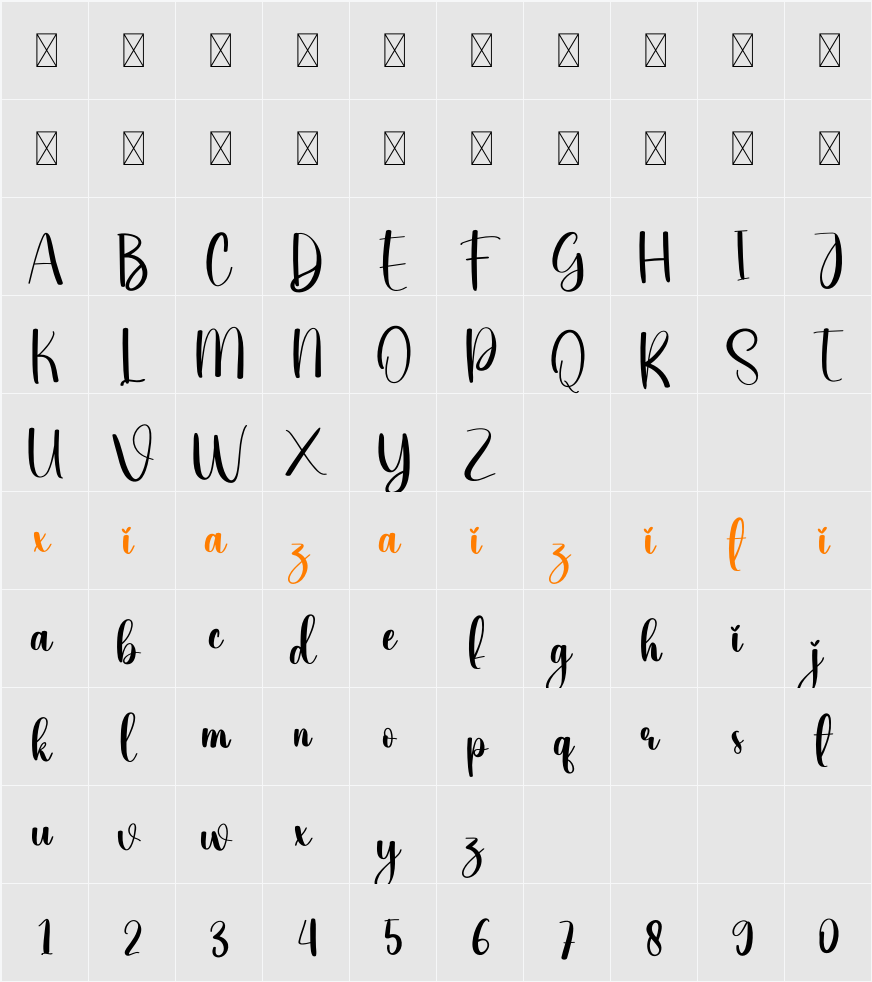 Write 字符映射表