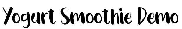 Yogurt Smoothie Demo
