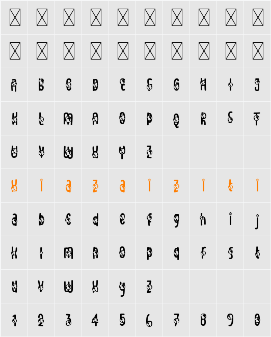 World Madly Globe 字符映射表