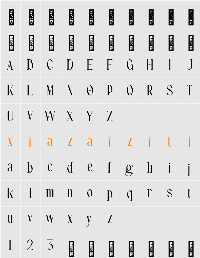 Starlight Rune - Personal Use 字符映射表