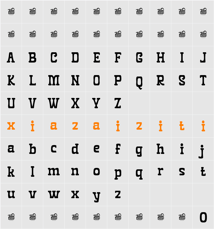 ZEWKILA Trial 字符映射表