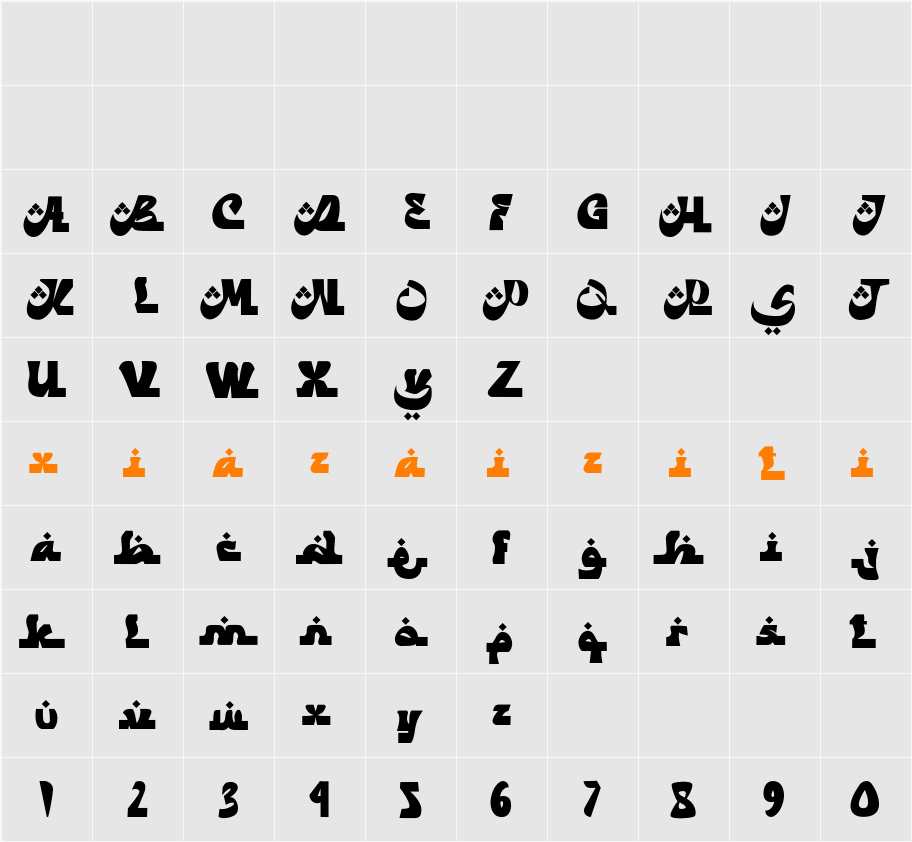 Yalla Arabic 字符映射表
