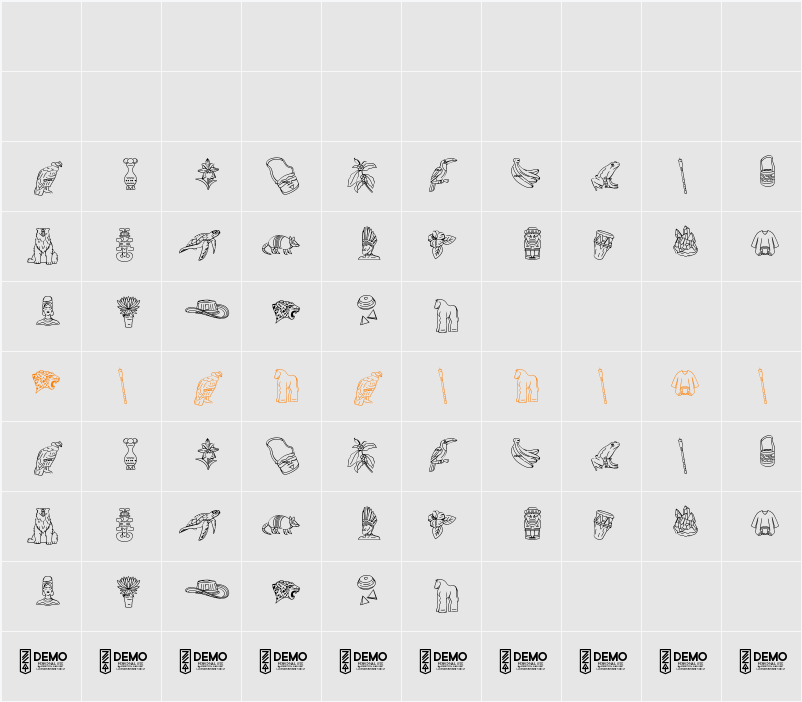 Zilap Colombia DEMO 字符映射表