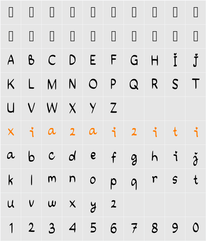 Yellou 字符映射表