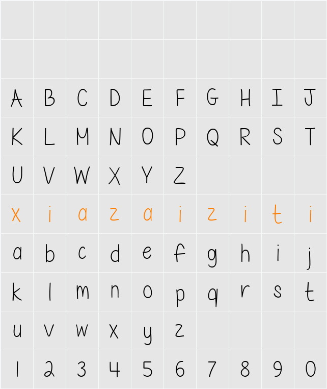 Xanthoula 字符映射表