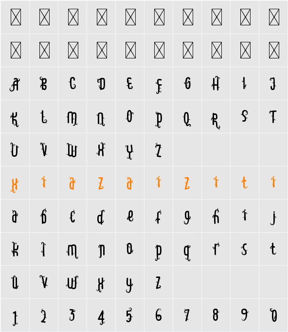 World Madly Root 2 字符映射表
