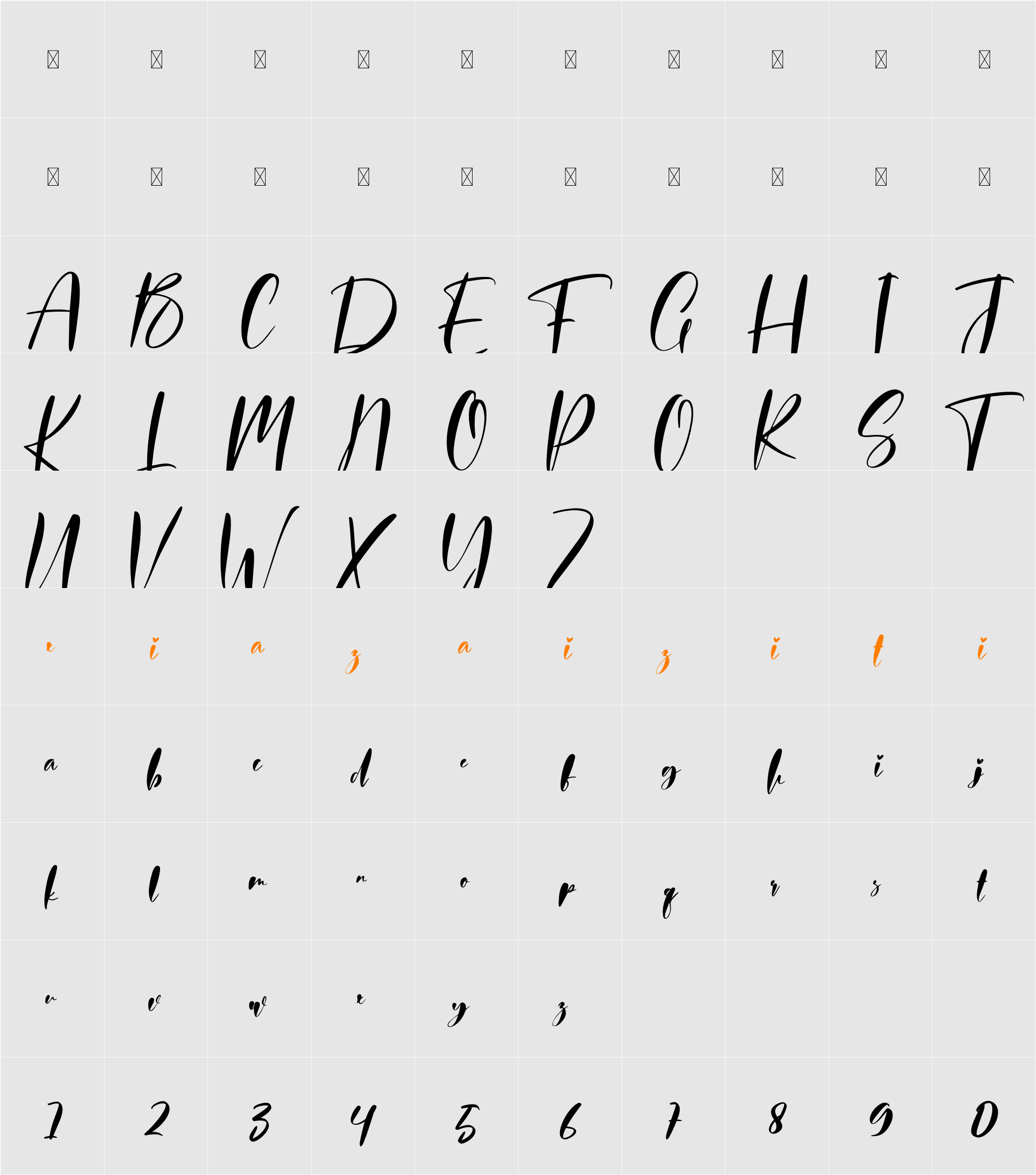Wonderful 字符映射表