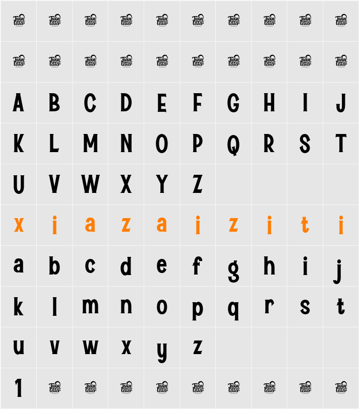 ZEKISTA Trial 字符映射表