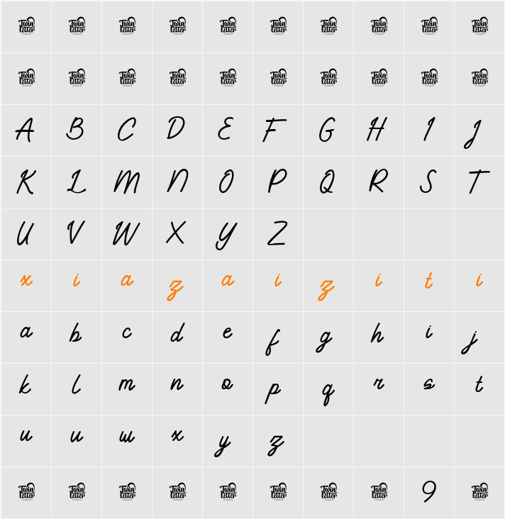 Yamosty Trial 字符映射表