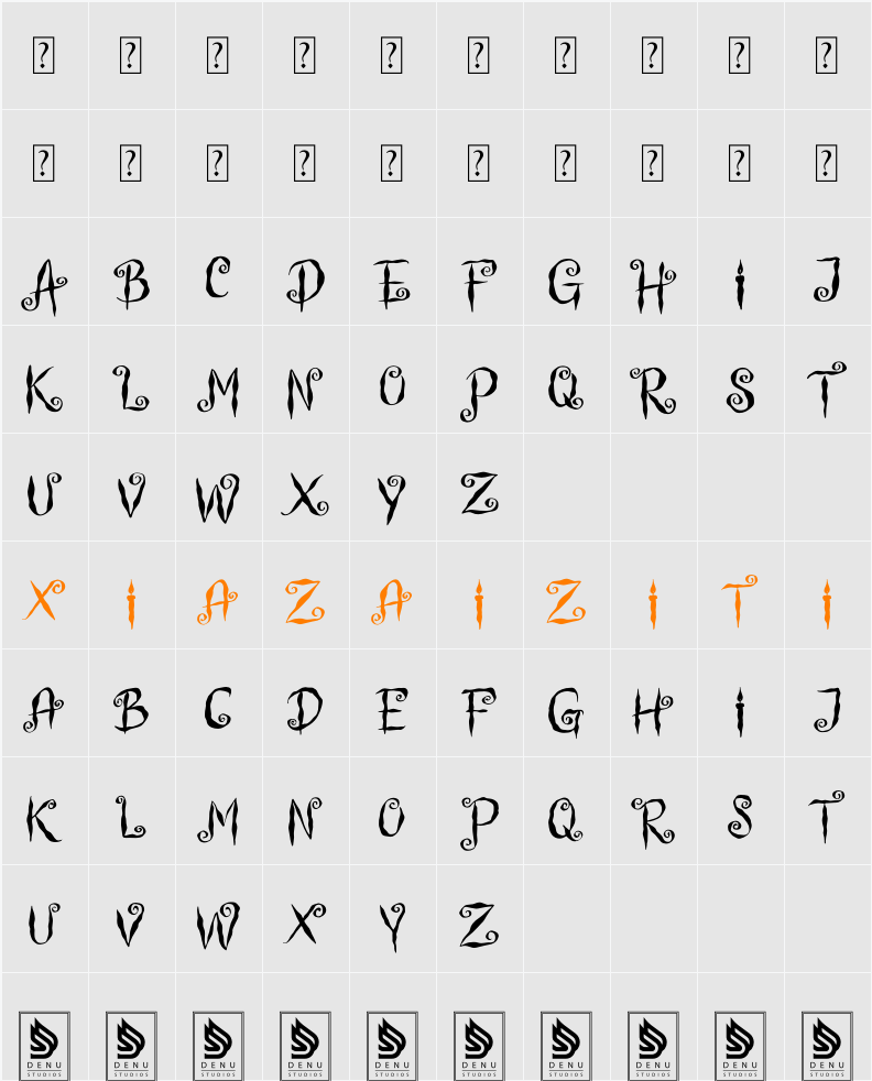 Witch Swirl 字符映射表