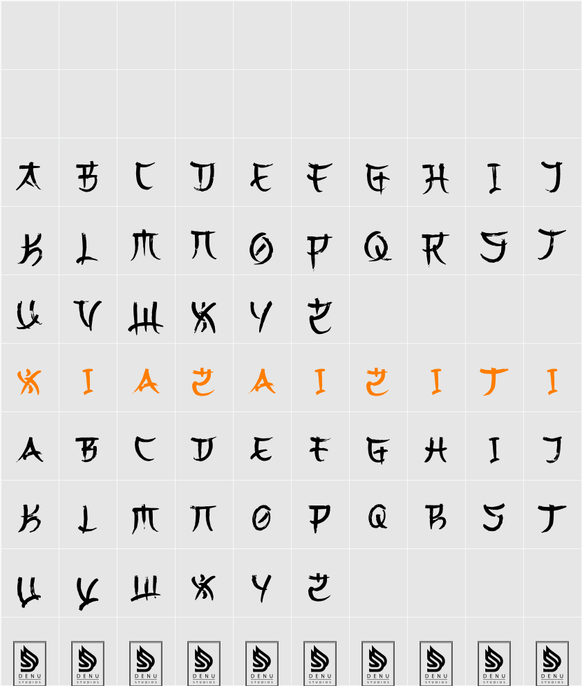 Yoru Kaze 字符映射表