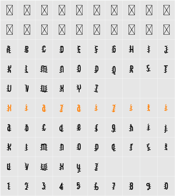 World Madly Leaf 字符映射表