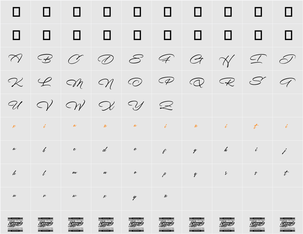 Zialothus 字符映射表