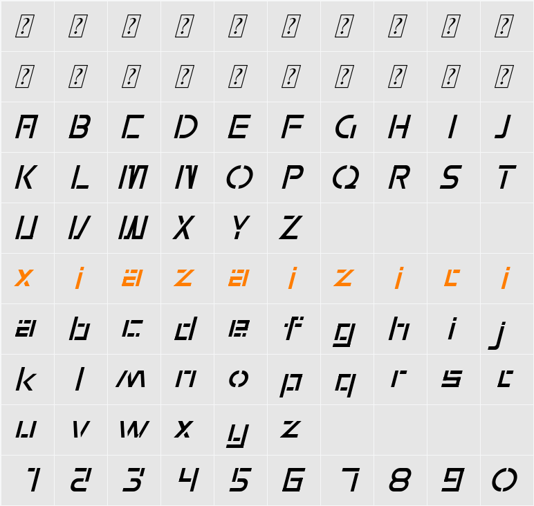 wmxyo 字符映射表