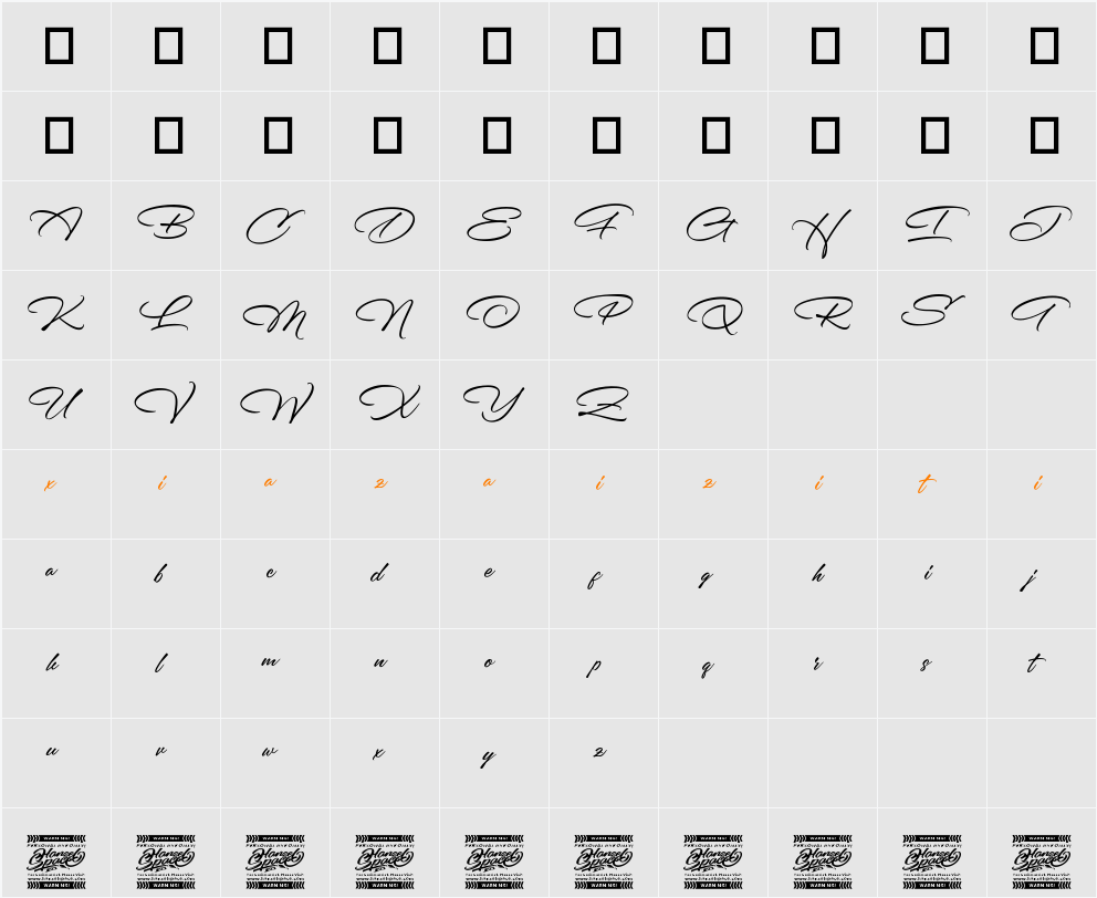 Zialothus 字符映射表