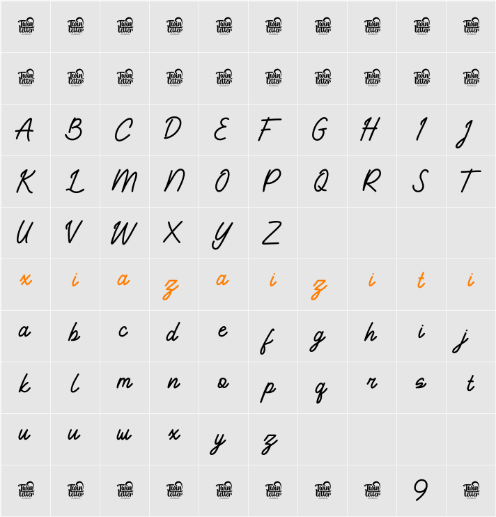 Yamosty Trial 字符映射表