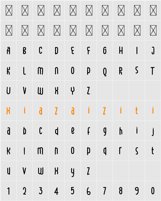 World Madly 字符映射表