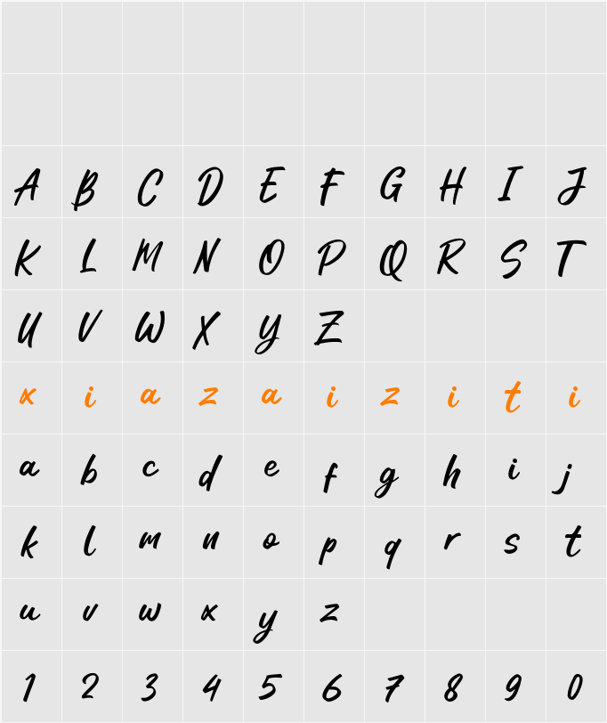 Windyear 字符映射表