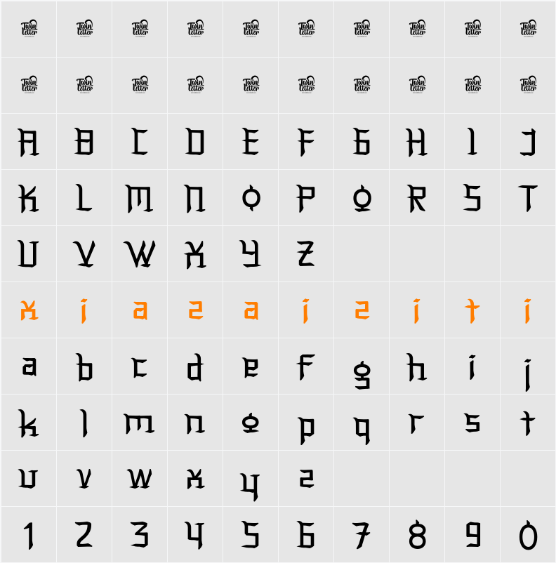 Yeongest Trial 字符映射表