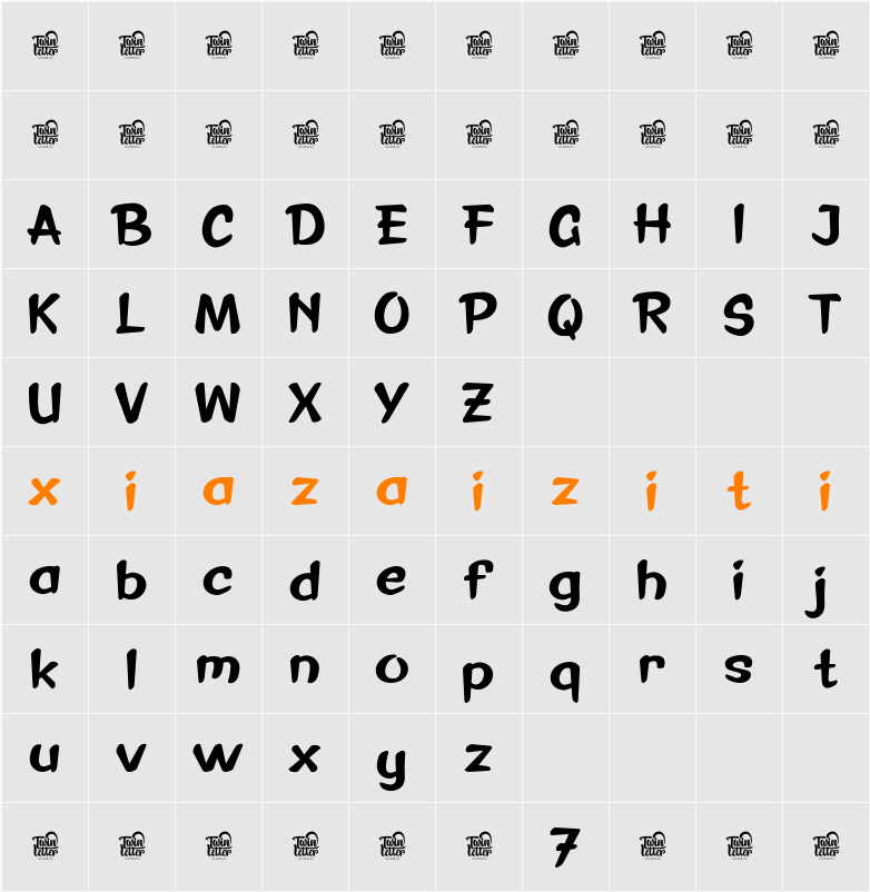 ZENLITH Trial 字符映射表