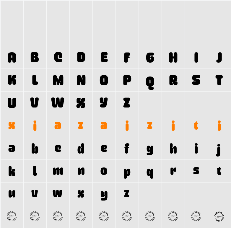 Yorkmade 字符映射表